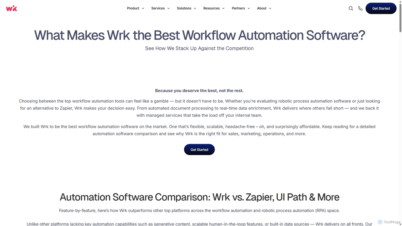 Best Workflow Automation Software | Wrk vs RPA Software Competitors for Wrk