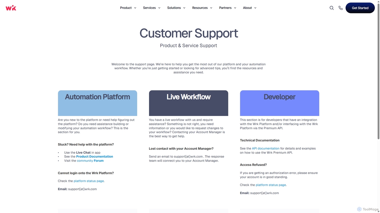 Customer Support | Wrk Services for Wrk