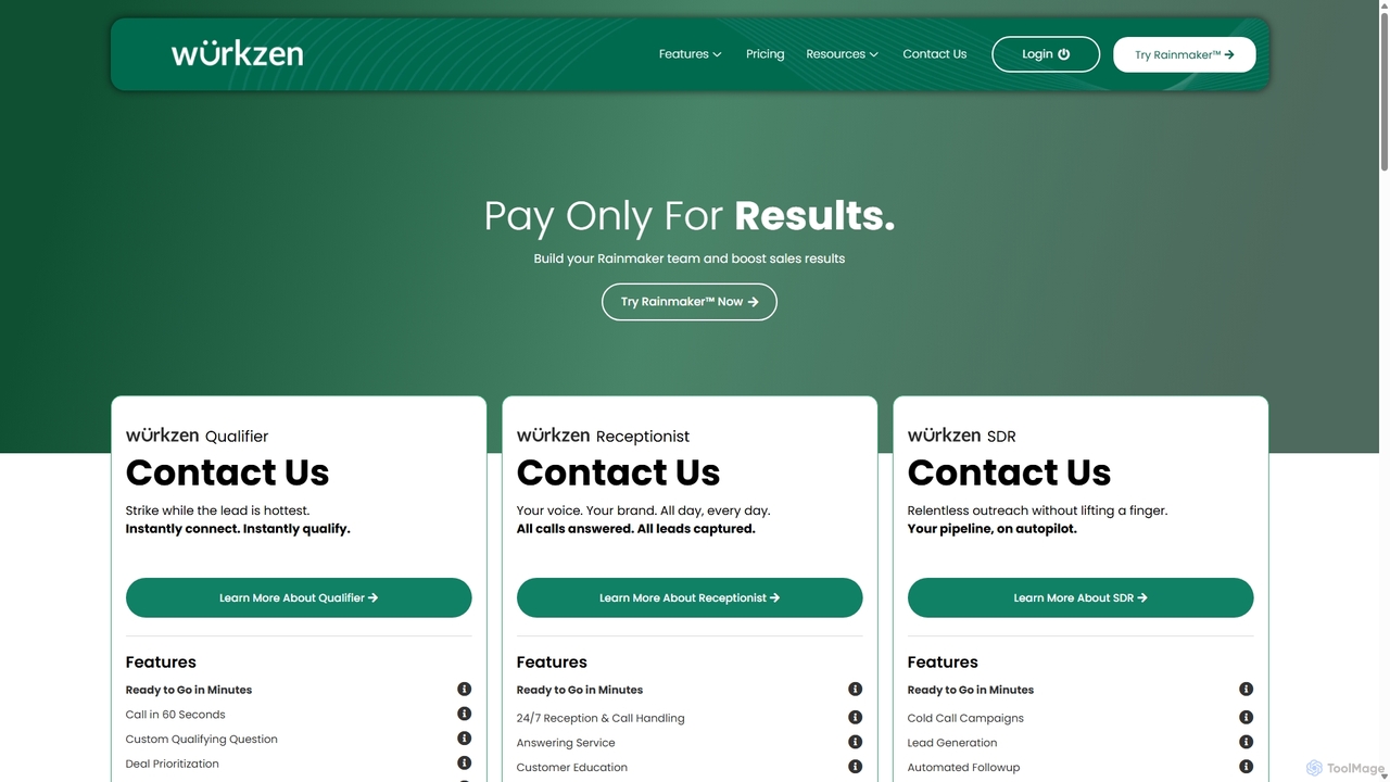 Pricing - Only Pay for Results for Wurkzen