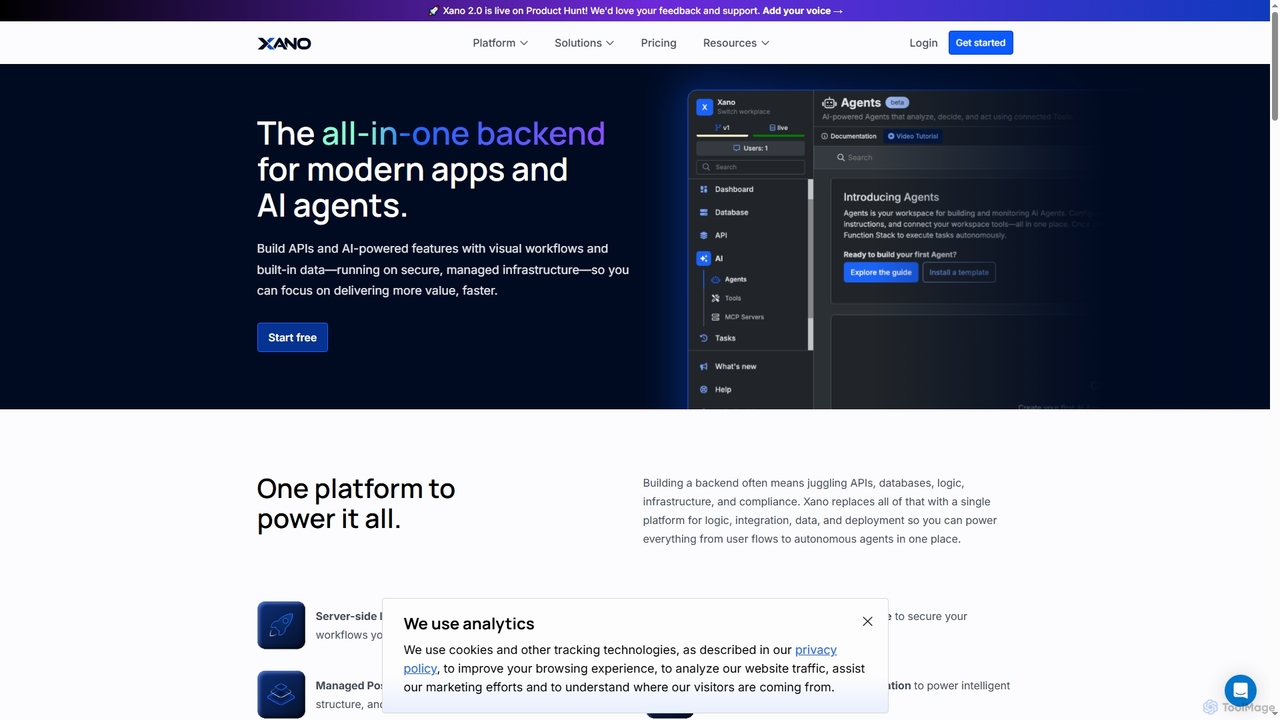 Visual Backend Platform for AI Agents, Apps & Enterprise Systems| Xano for Xano