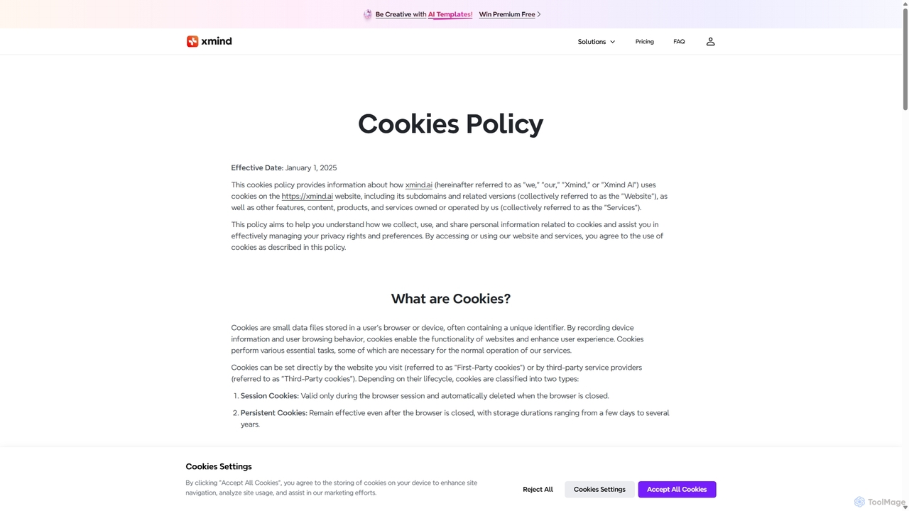 Cookies Policy for Xmind AI