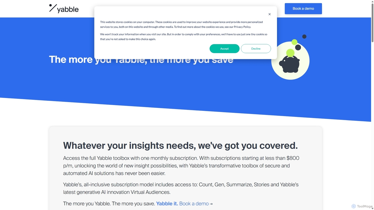 Pricing | Compare which Yabble plan is best for you | Yabble for Yabble