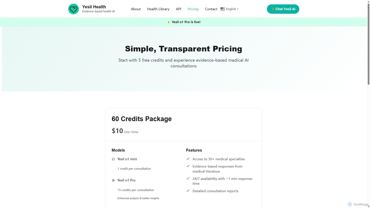 Pricing • Yesil Health for Yesil Health