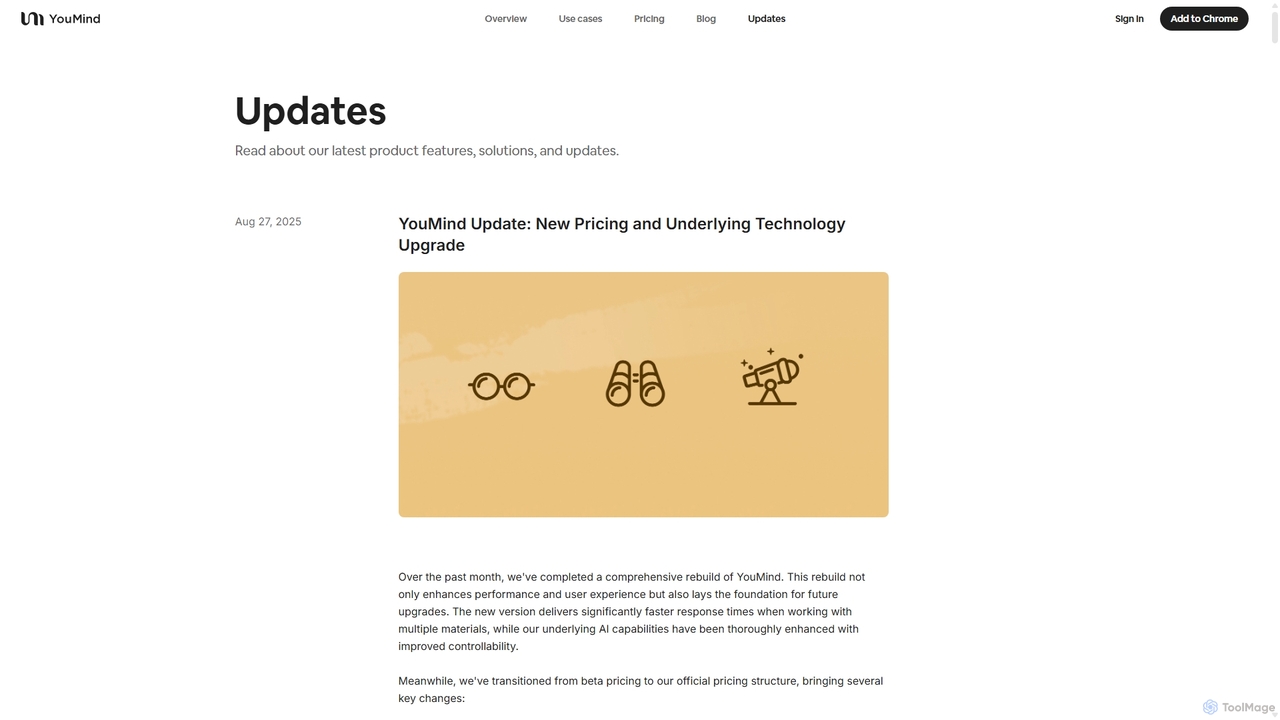 YouMind Updates for YouMind