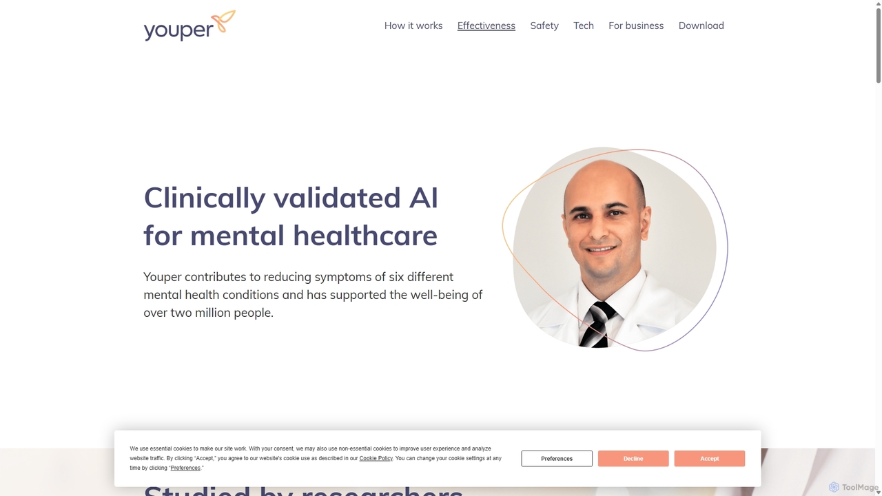 Clinically Validated AI For Mental Healthcare - Youper for Youper