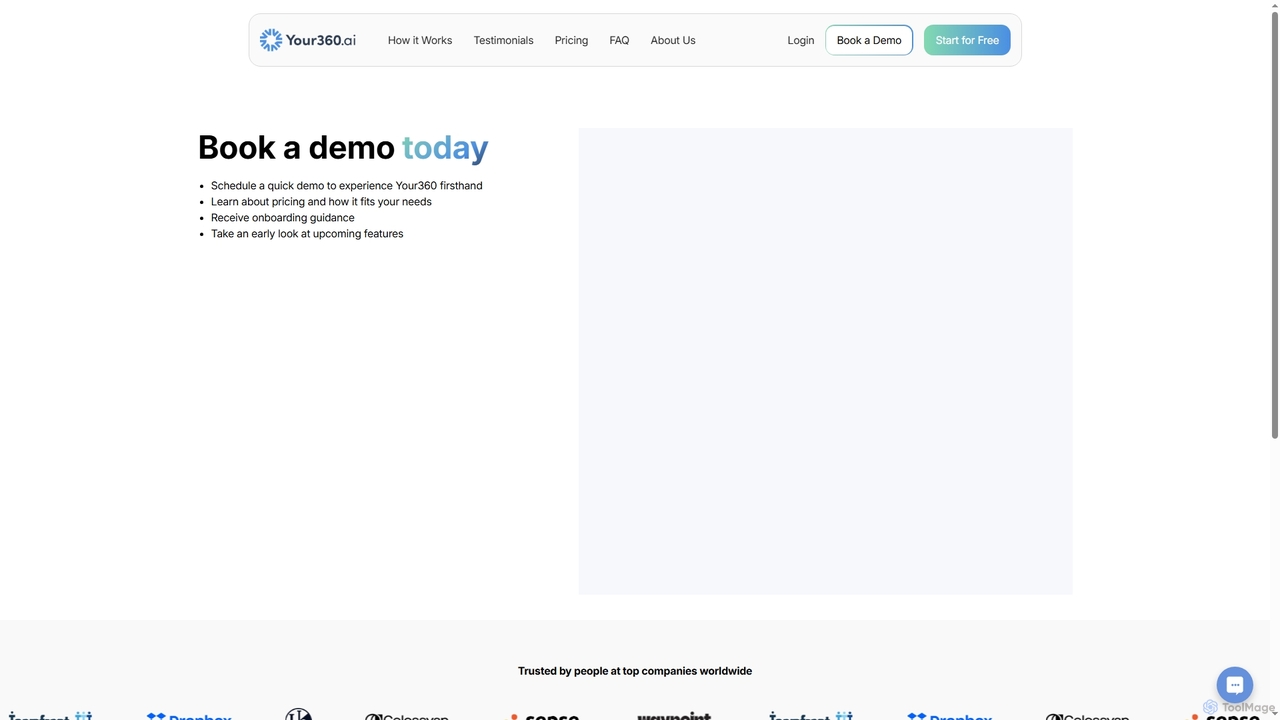 Book a Demo for Your360