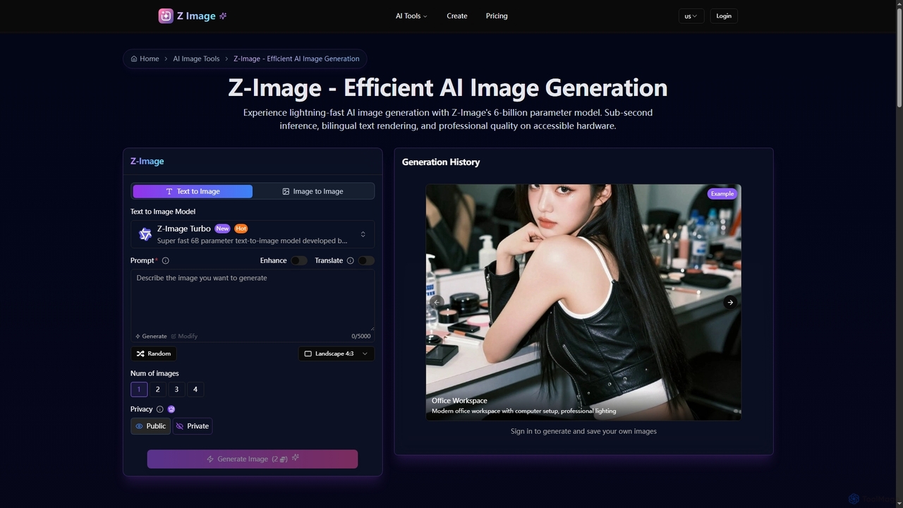 Z-Image - Efficient 6B AI Image Generator | Z-Image for Z-Image