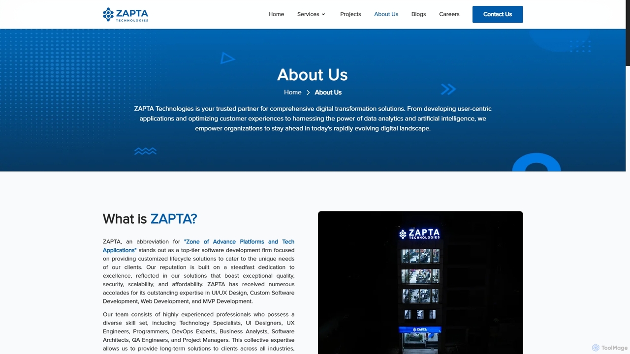 About Us | ZAPTA Technologies for Zaptatech