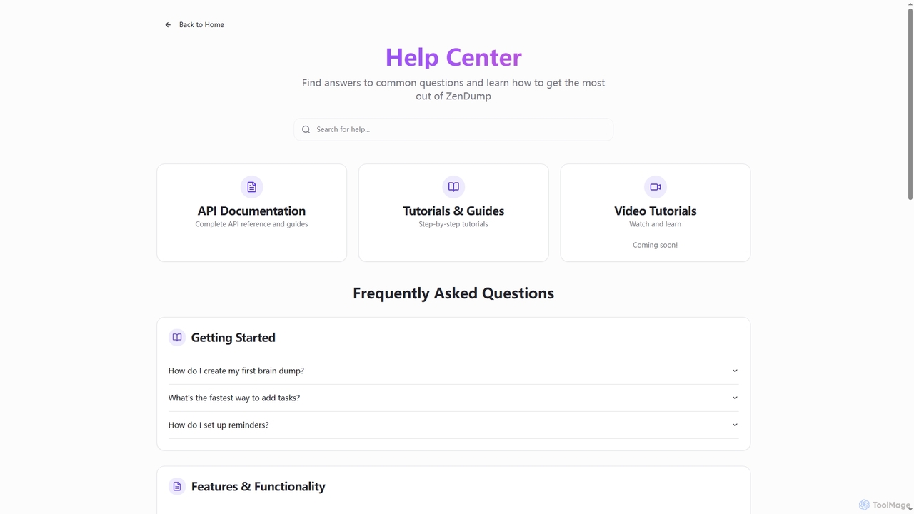 ZenDump Help Center - FAQs, Tutorials & Support | Get Started for ZenDump