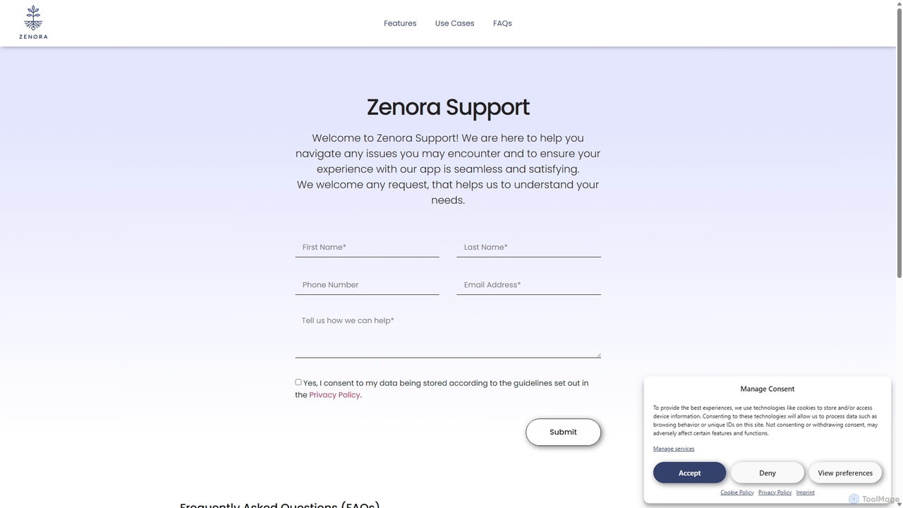Support - Mental Health AI App | Zenora for Zenora