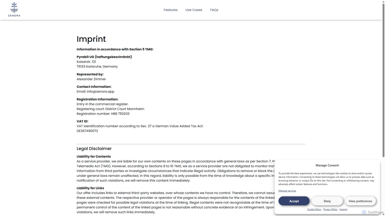 Imprint - Mental Health AI App | Zenora for Zenora