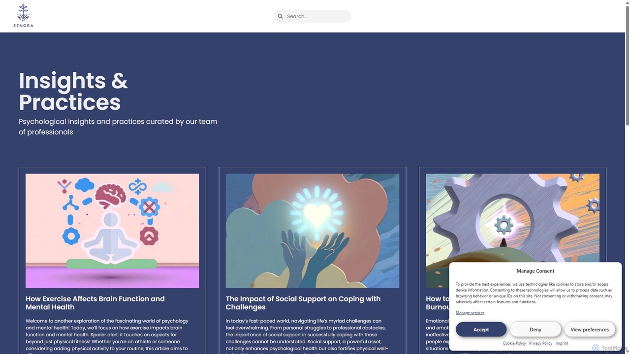 Insights & Practices - Mental Health AI App | Zenora for Zenora