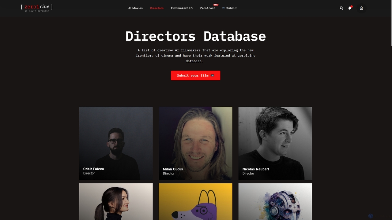 Directors Database- zero1cine for Zero1cine