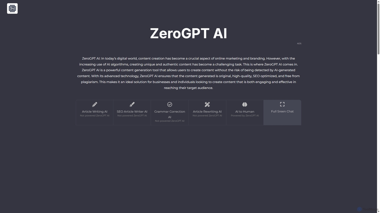 ZeroGPT AI