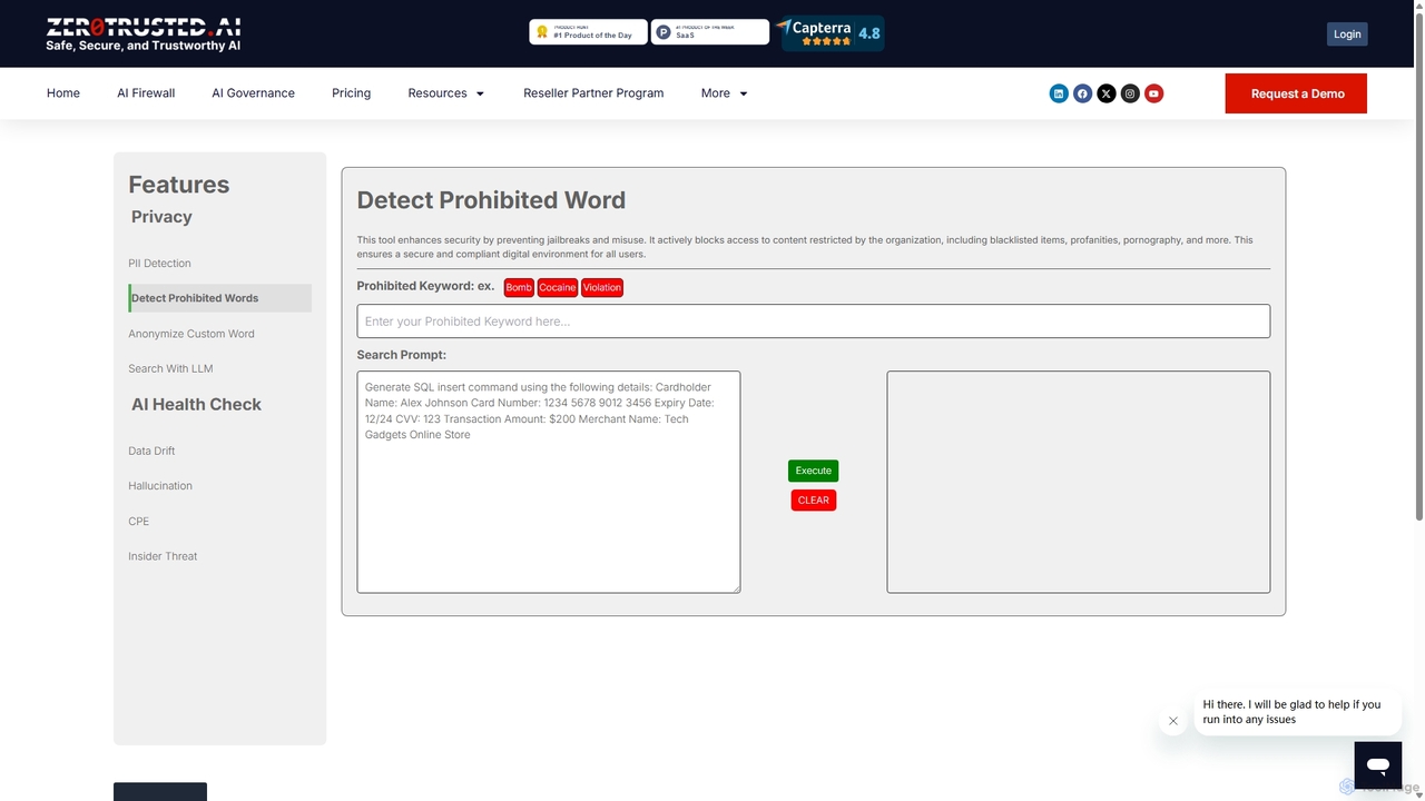 Live Demo - ZeroTrusted.ai for ZeroTrusted.ai
