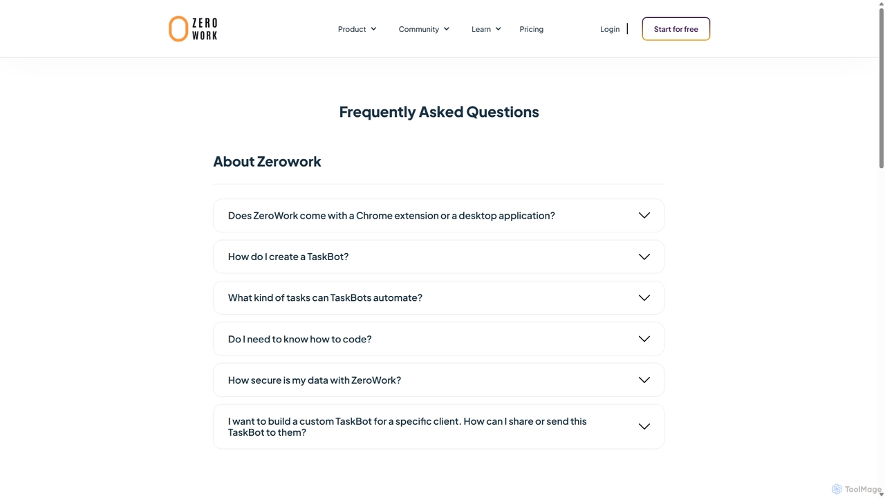 FAQ for ZeroWork