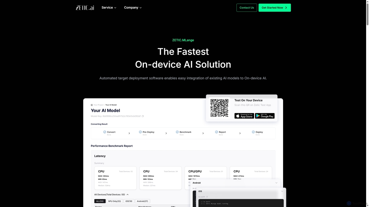 ZETIC.MLange | The Smartest On-device AI Solution for Zetic.ai