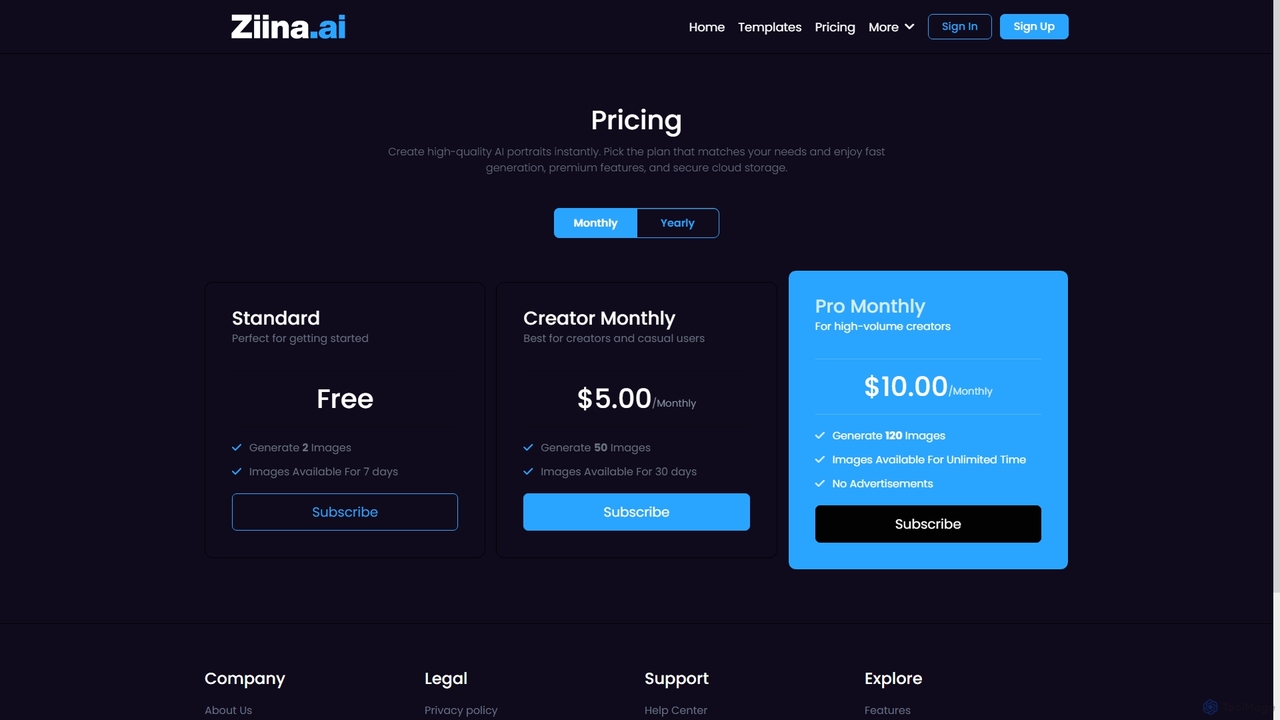 Ziina.Ai — Pricing for Ziina