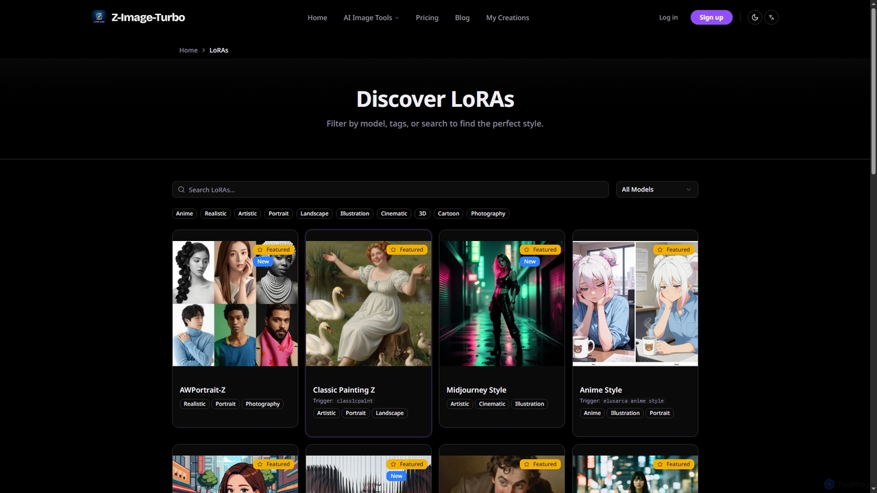 LoRA Library for ZImageTurbo