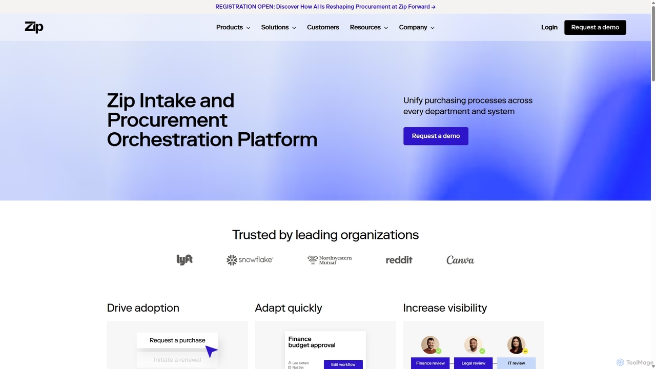 Zip: World's leading AI-powered complete procurement orchestration platform | Zip for Zip