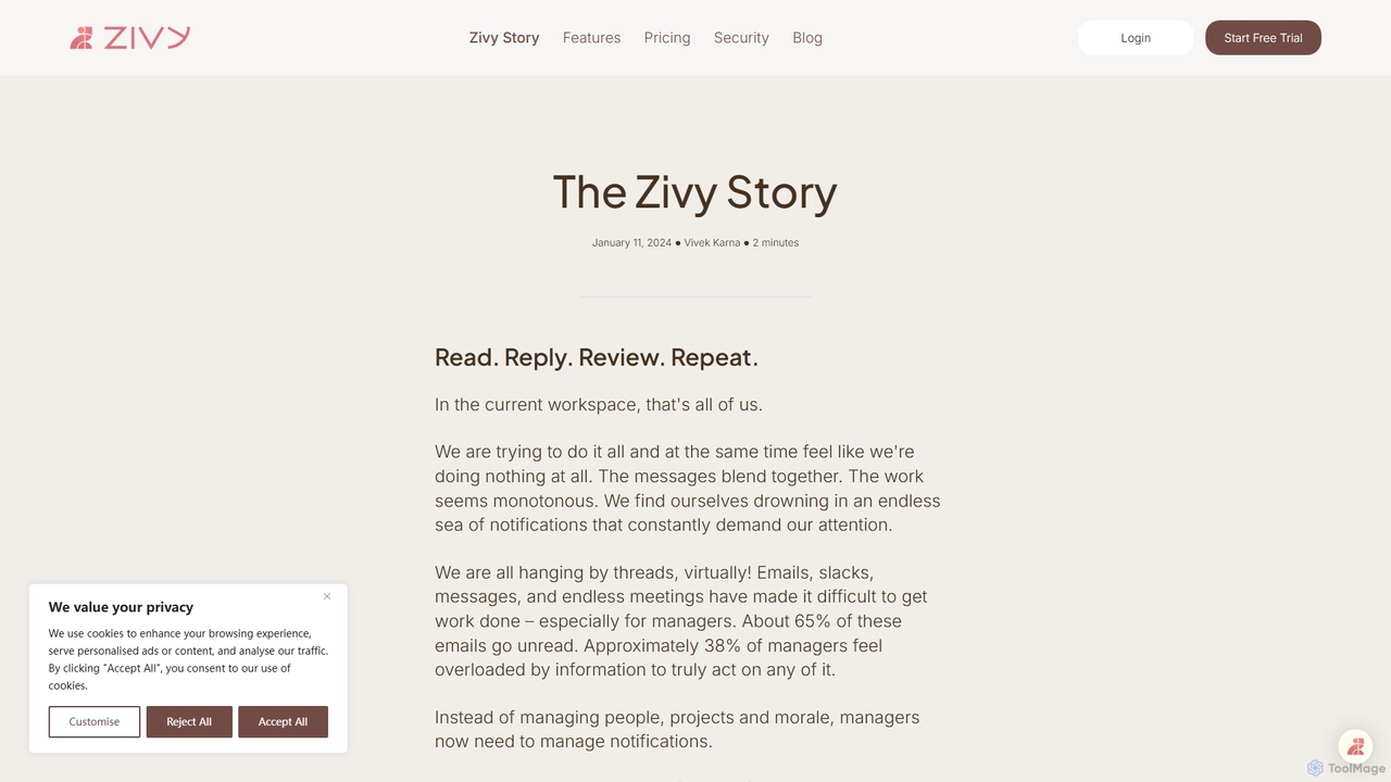 The Zivy Story for Zivy