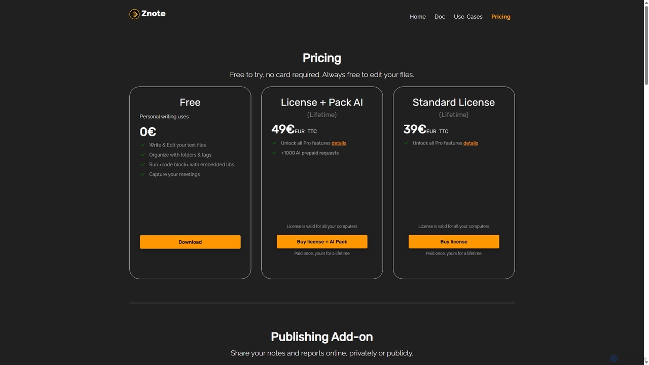 Znote Checkout – Notes that Think with You for Znote