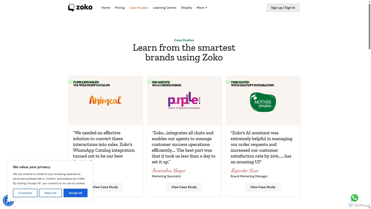 Case Studies - Zoko for Zoko
