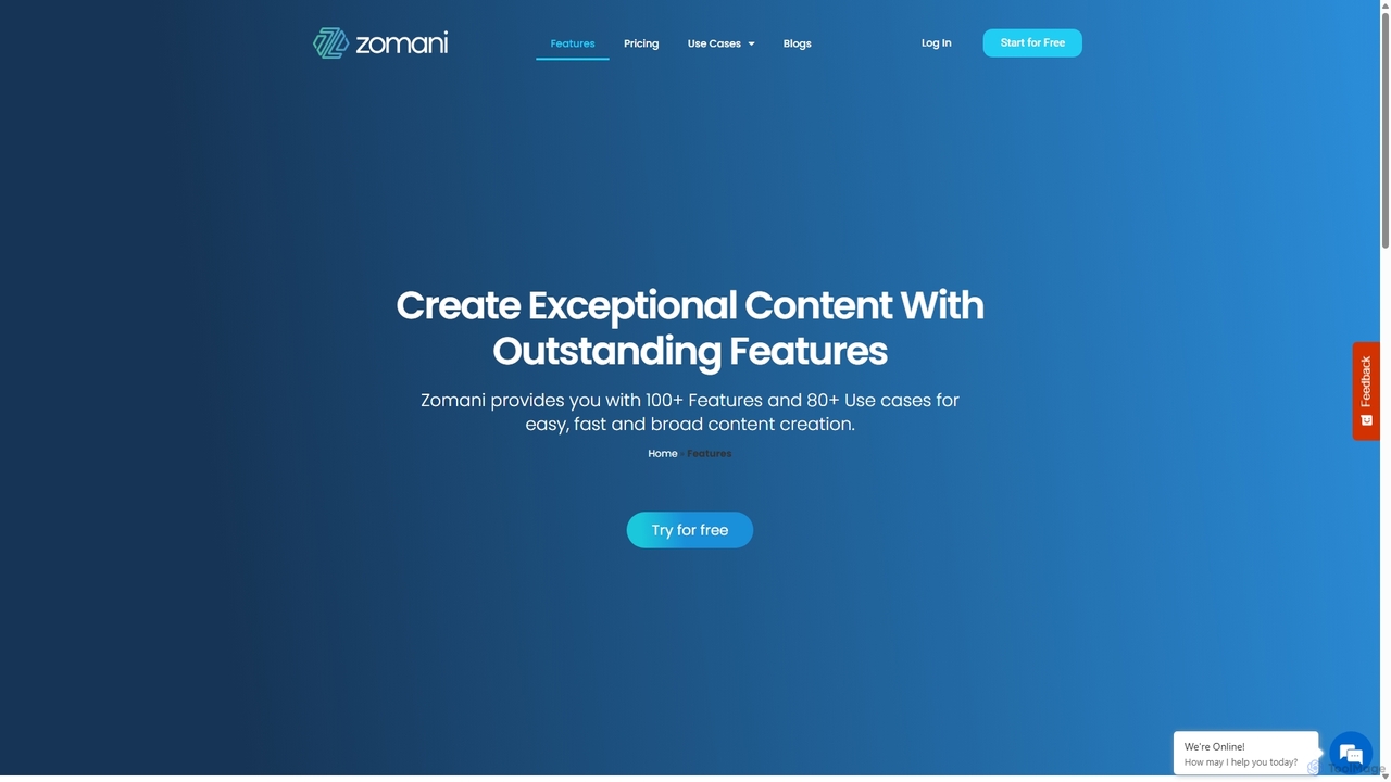 Features for Zomani