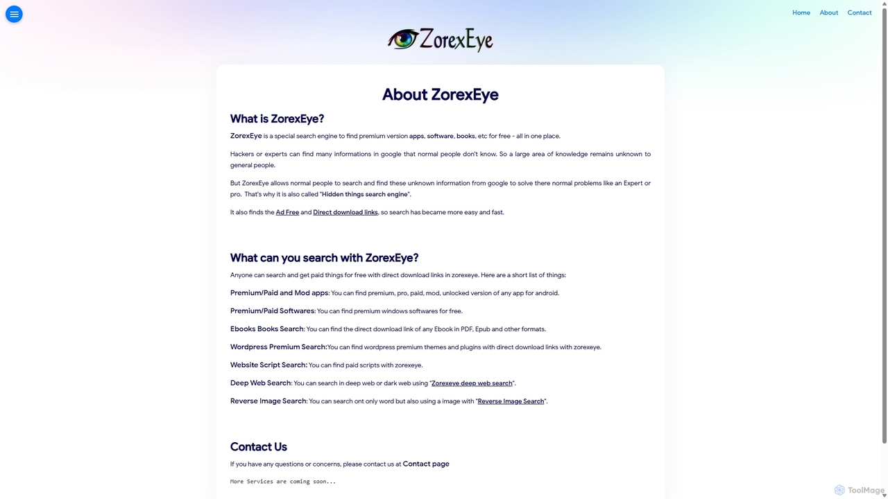 About - ZorexEye for ZorexEye