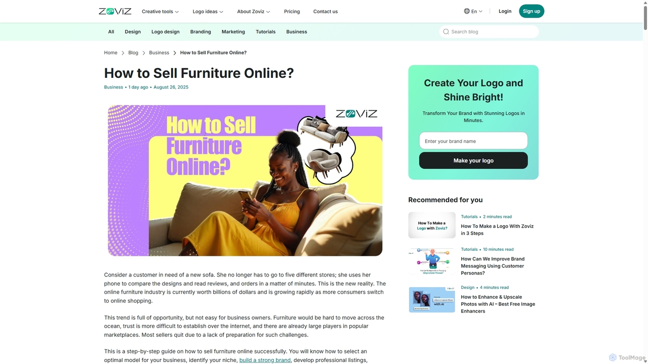 How to Sell Furniture Online? - Zoviz Blog for Zoviz