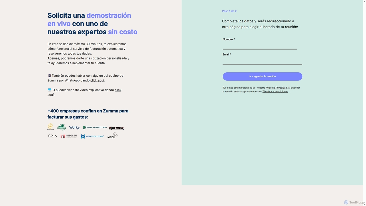 Registro demo de facturación automática | Zumma for Zumma Financial