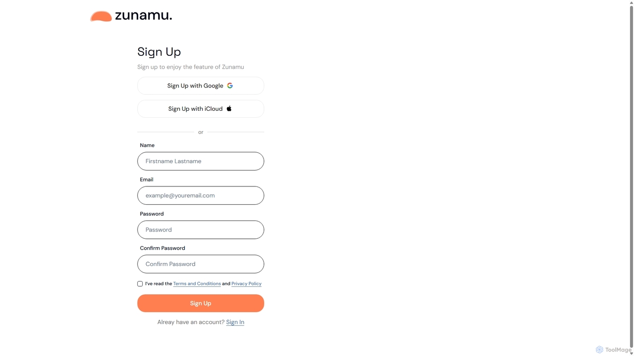 Sign Up for Zunamu | Start Your AI Mock Interviews Today for Zunamu